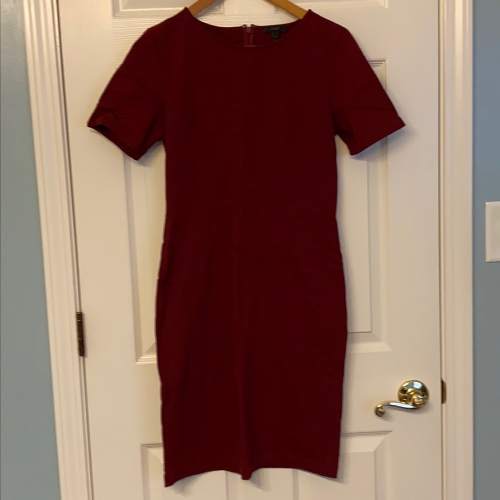 Dark red T-shirt dress by J. Crew